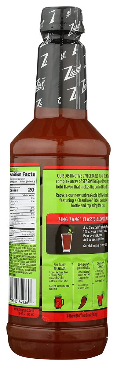 Zing Zang: Mixer Bloody Mary, 32 Oz