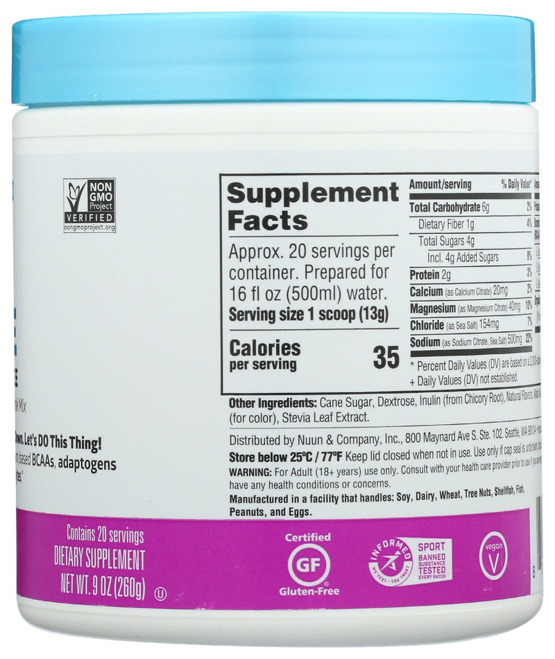 Nuun: Pre Sweat Prime Caffeine Free Fresh Berry, 9 Oz