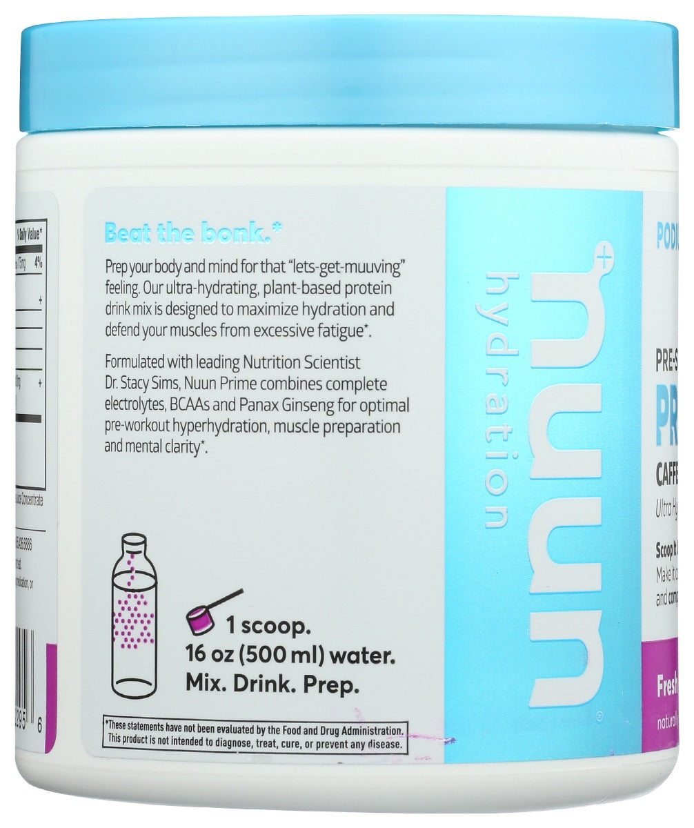 Nuun: Pre Sweat Prime Caffeine Free Fresh Berry, 9 Oz