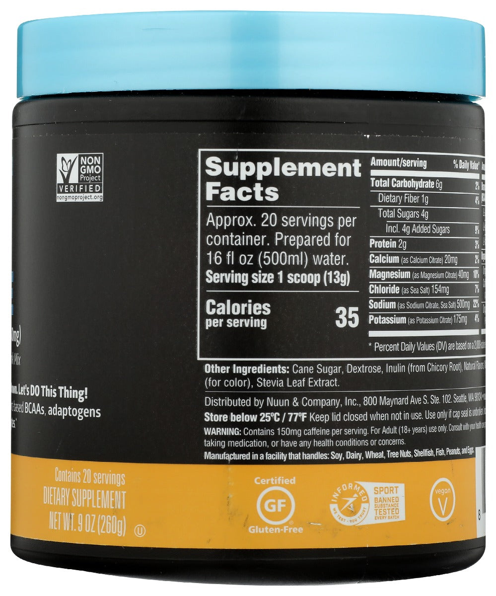 Nuun: Pre Sweat Prime Caffeine Orange Flavored, 9 Oz