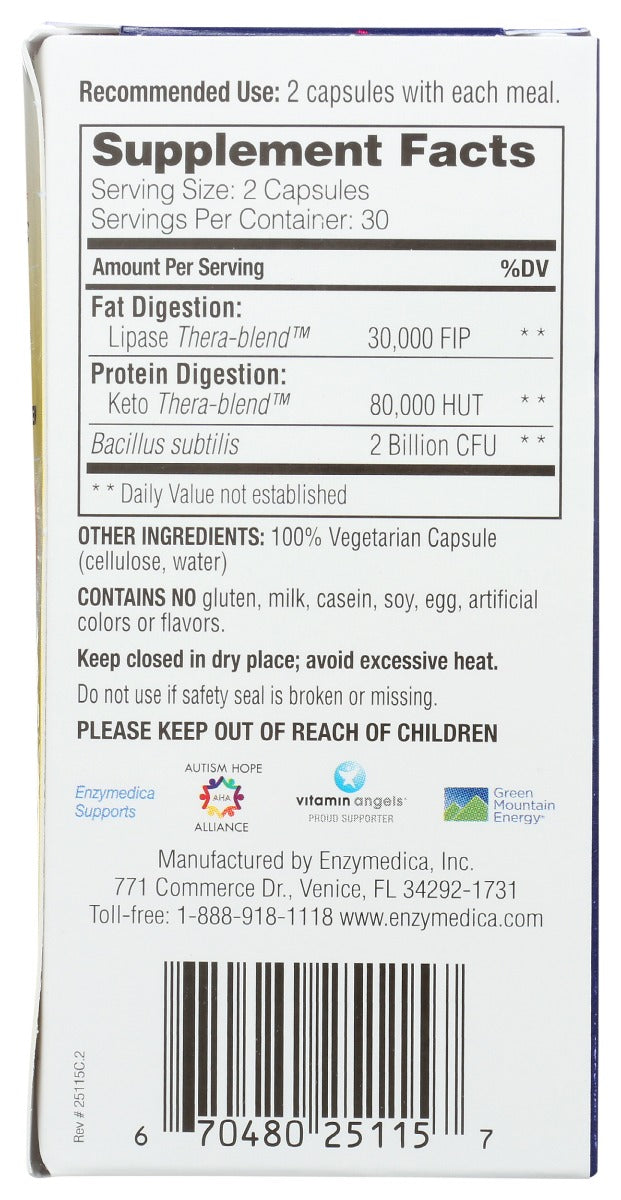 Enzymedica: Digest Keto, 60 Cp