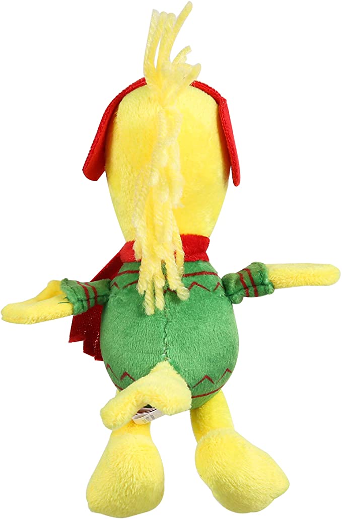 Peanuts Holiday: Holiday Seasons Greetings Woodstock Plush Dog Toy With Squeaker, 1 Ea