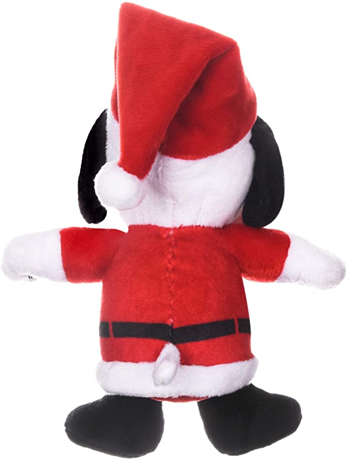 Peanuts Holiday: Holiday Snoopy Santa Plush Dog Toy With Squeaker, 1 Ea