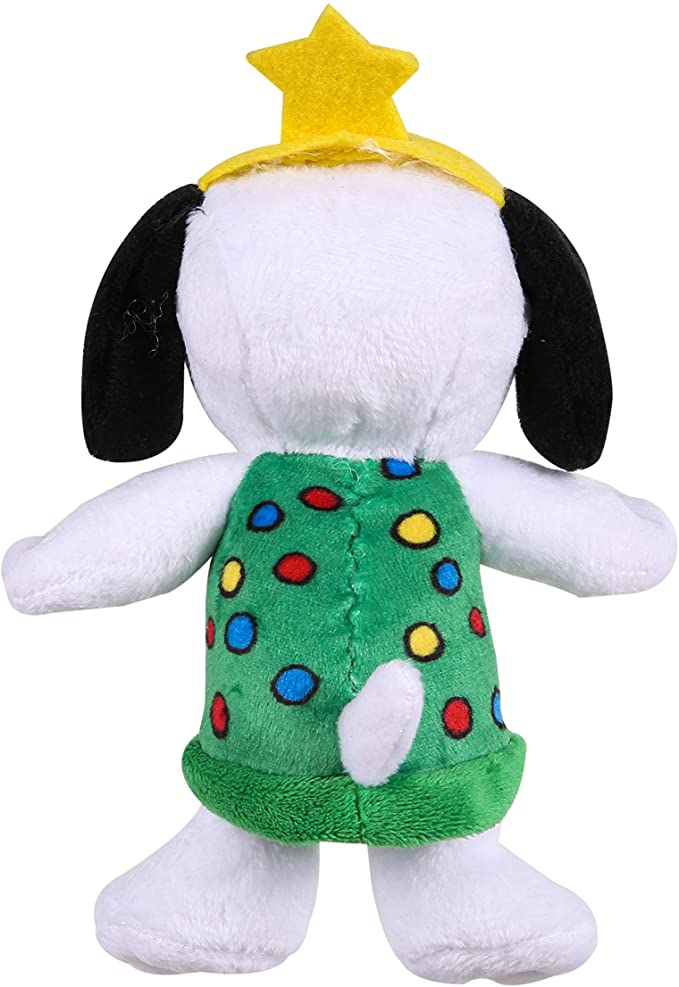 Peanuts Holiday: Holiday Snoopy Christmas Tree Plush Dog Toy With Squeaker, 1 Ea