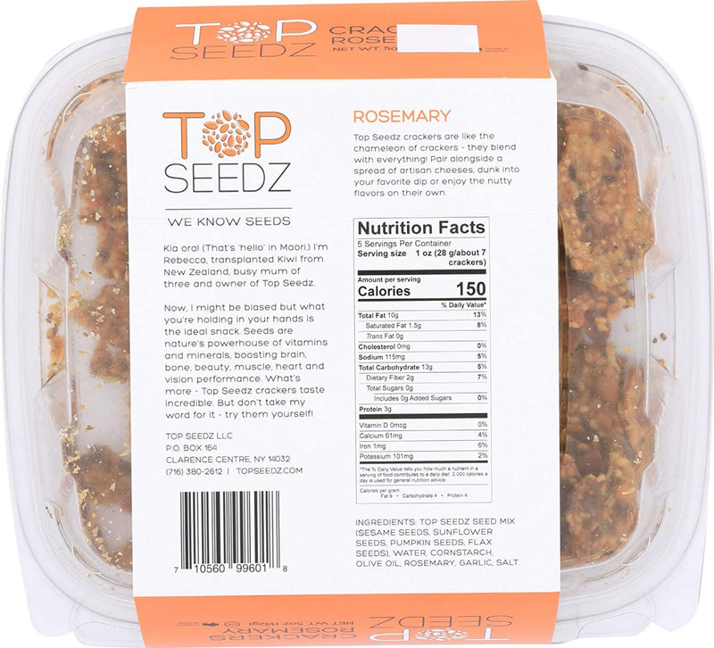 Top Seedz Llc: Rosemary Crackers, 5 Oz