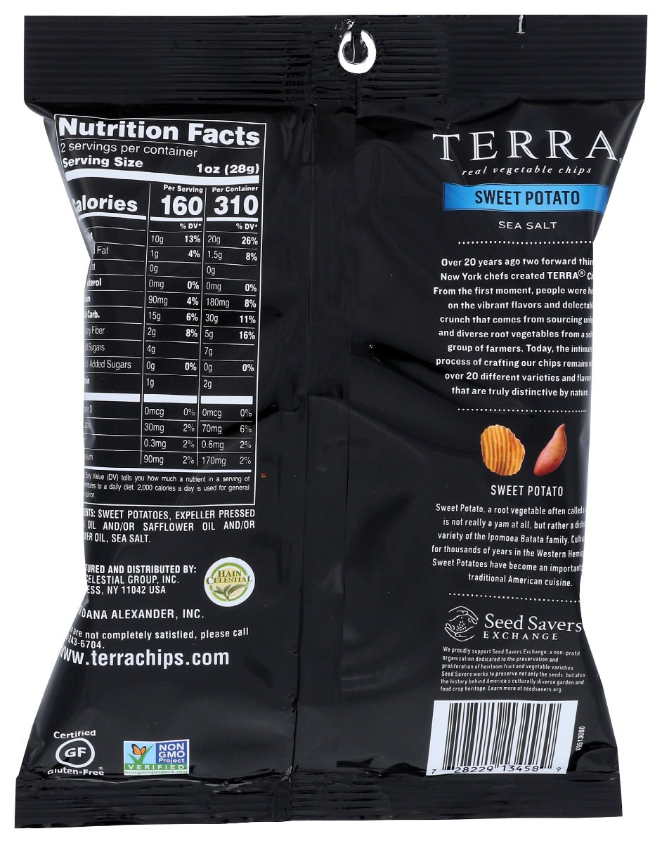 Terra Chips: Crinkle Sweet Potato Chips Sea Salt, 2 Oz