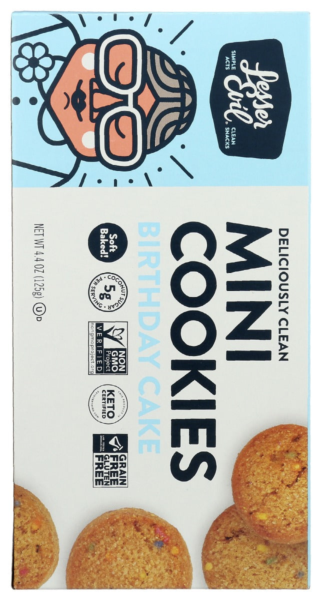 Lesser Evil: Birthday Cake Mini Cookies, 4.4 Oz