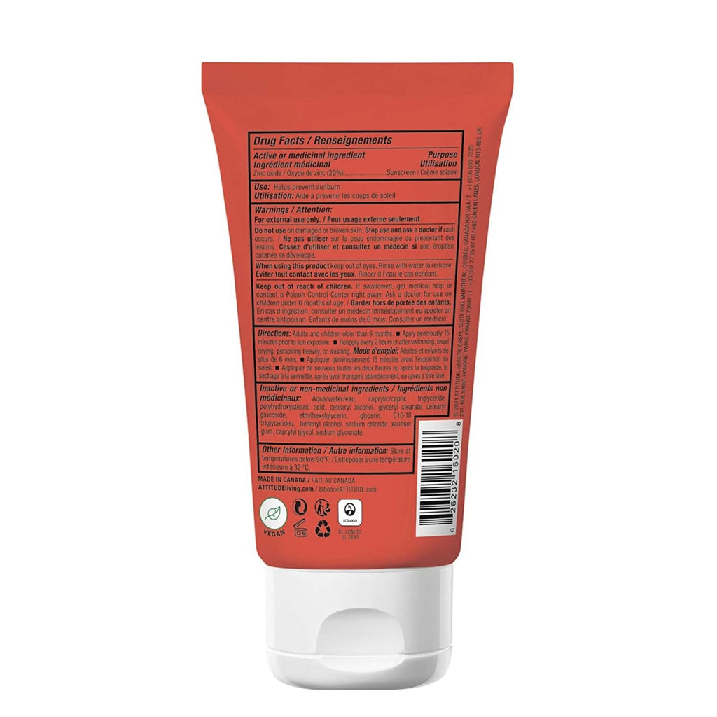 Attitude: Mineral Sunscreen Spf30, 5.2 Oz