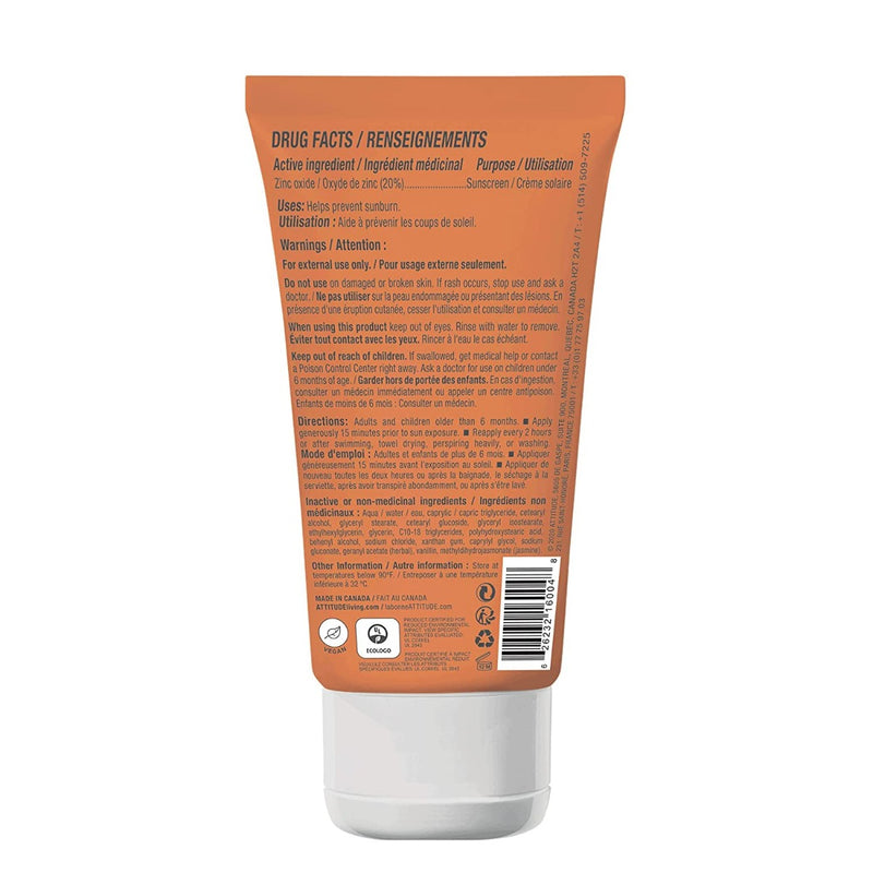 Attitude: Vanilla Blossom Baby & Kids Mineral Sunscreen Spf30, 5.2 Oz