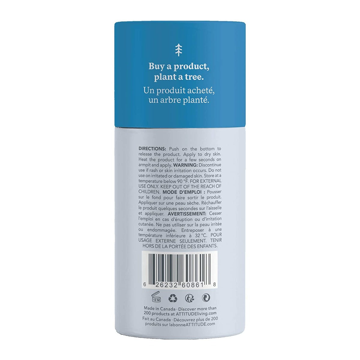 Attitude: Sensitive Unscented Deodorant, 3 Oz