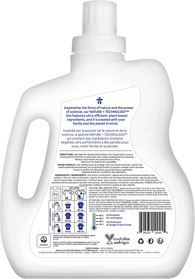 Attitude: Mountain Fresh 40 Loads Laundry Detergent, 67.6 Fo