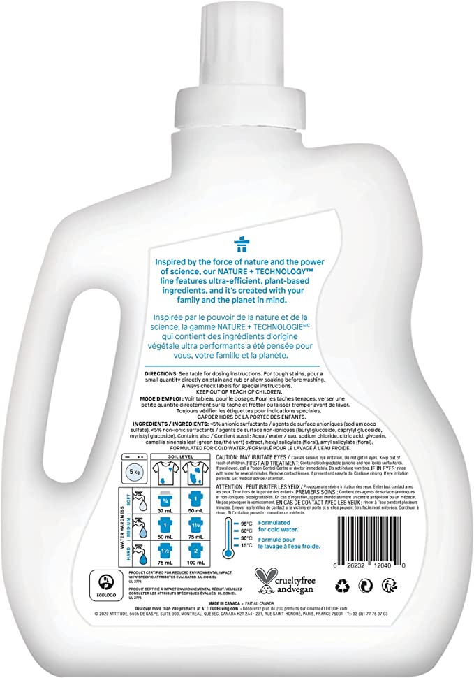 Attitude: Wildflowers 40 Loads Laundry Detergent, 67.6 Fo