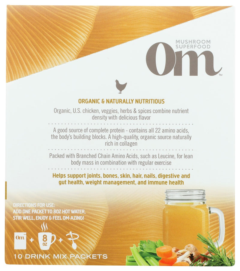 Om Mushrooms: Mighty Chicken Bone Broth Powder, 10 Pk