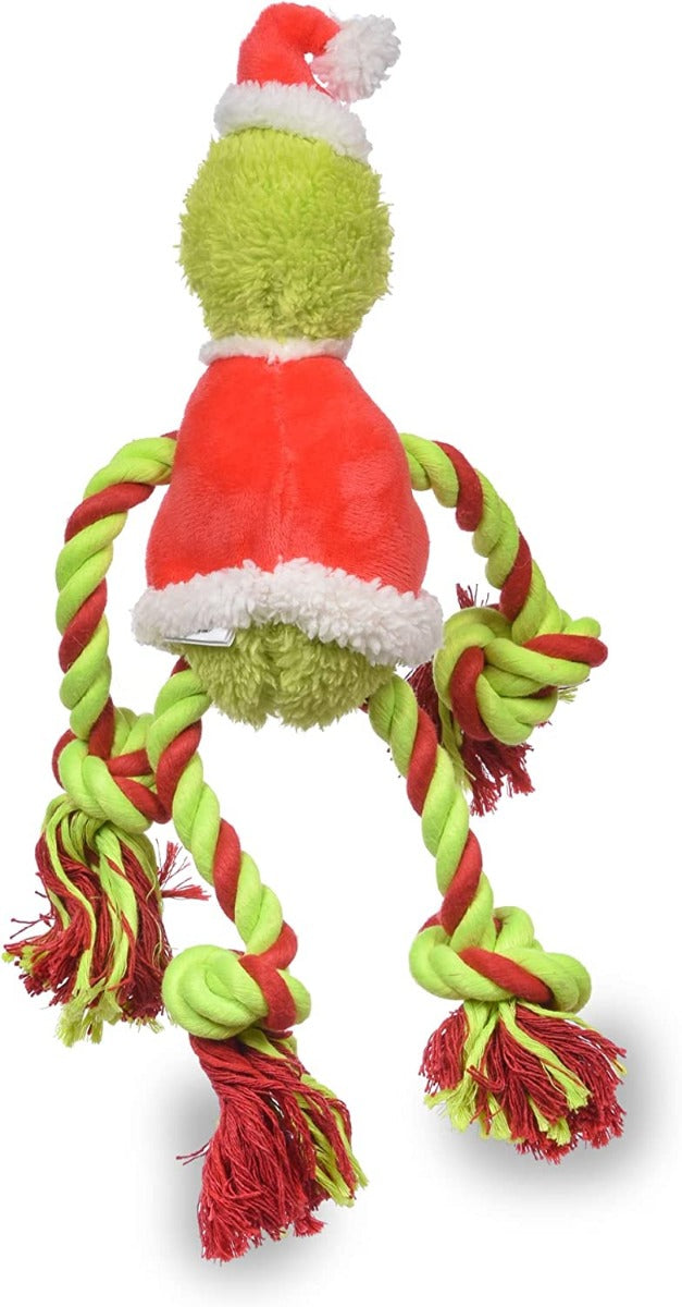 Dr. Seuss Grinch: Grinch Santa Rope Limb Pull Dog Toy, 1 Pk