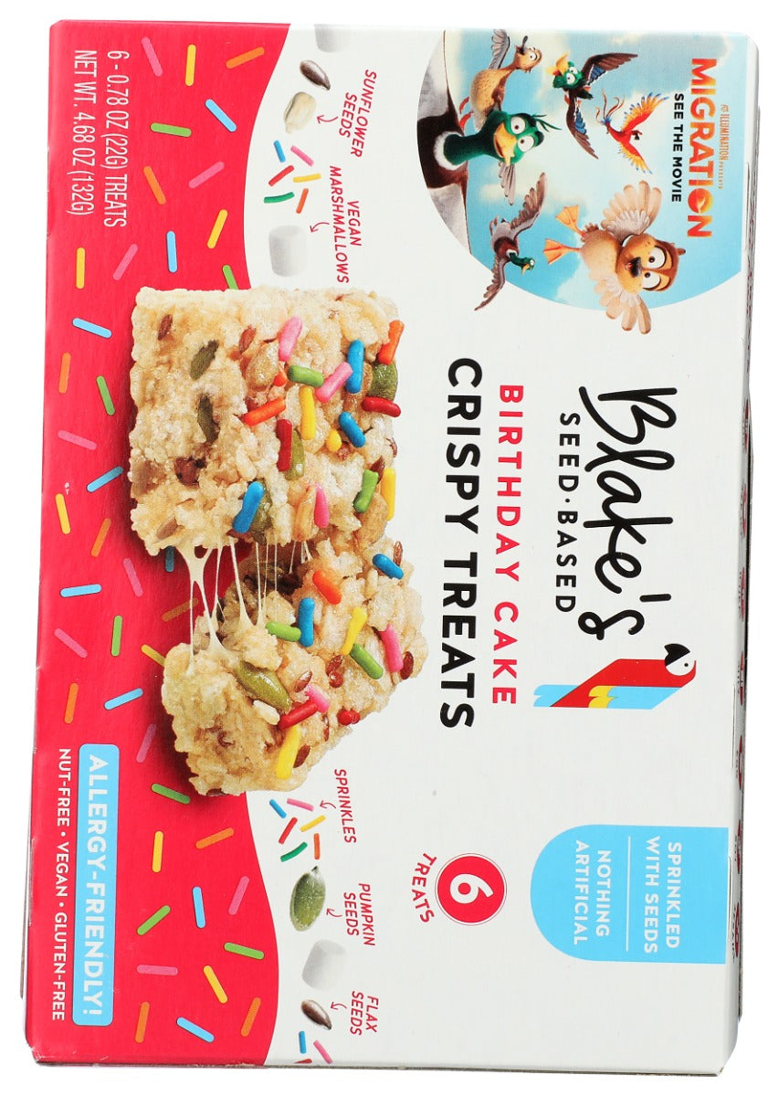 Blakes Seed Based: Rice Crispy Treat Birthday Cake 6Pk, 4.68 Oz