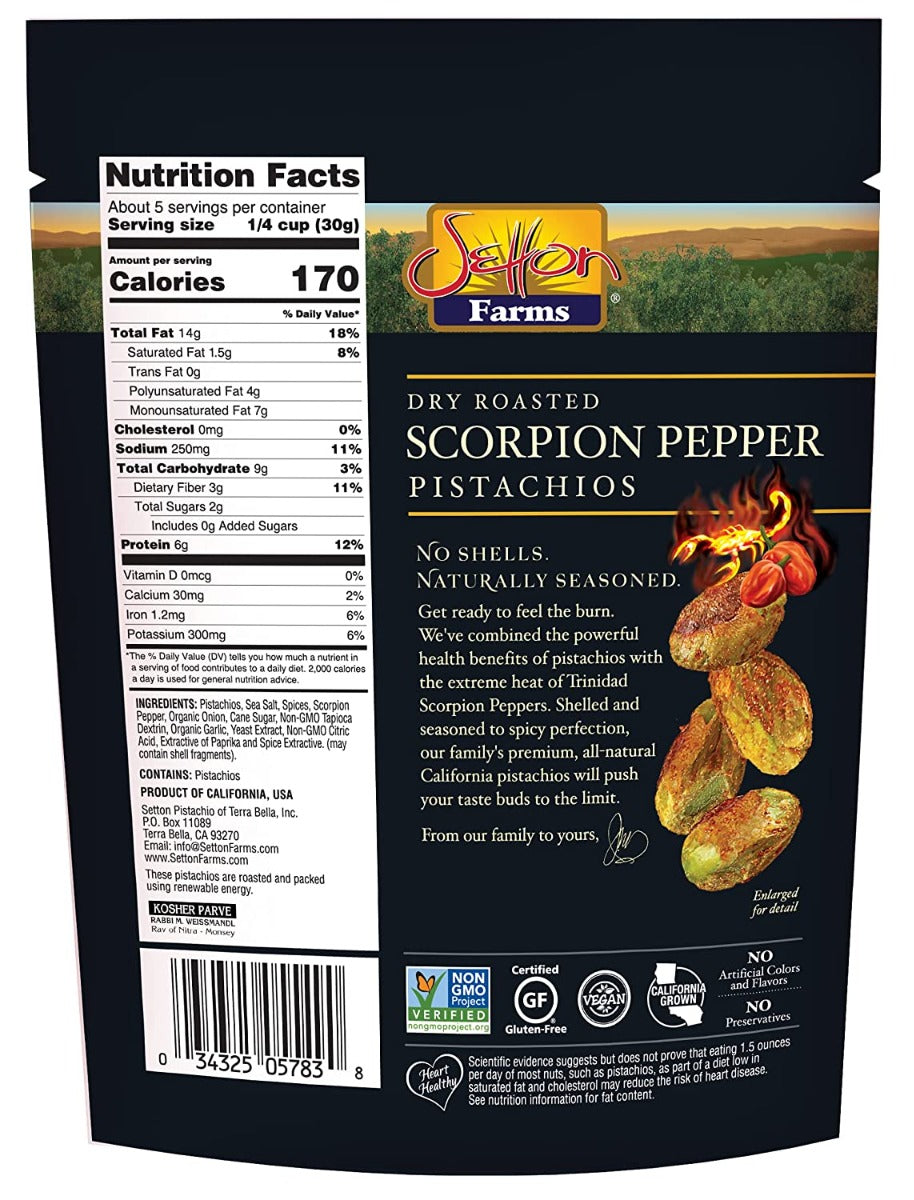 Setton Farms: Pistachios Kernels Pepper, 5 Oz