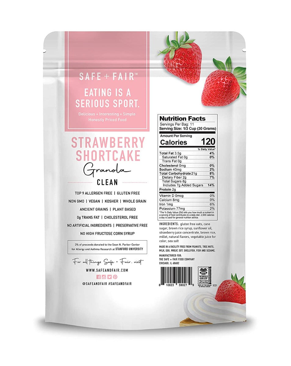 The Safe And Fair Food Co: Strawberry Shortcake Granola, 12 Oz