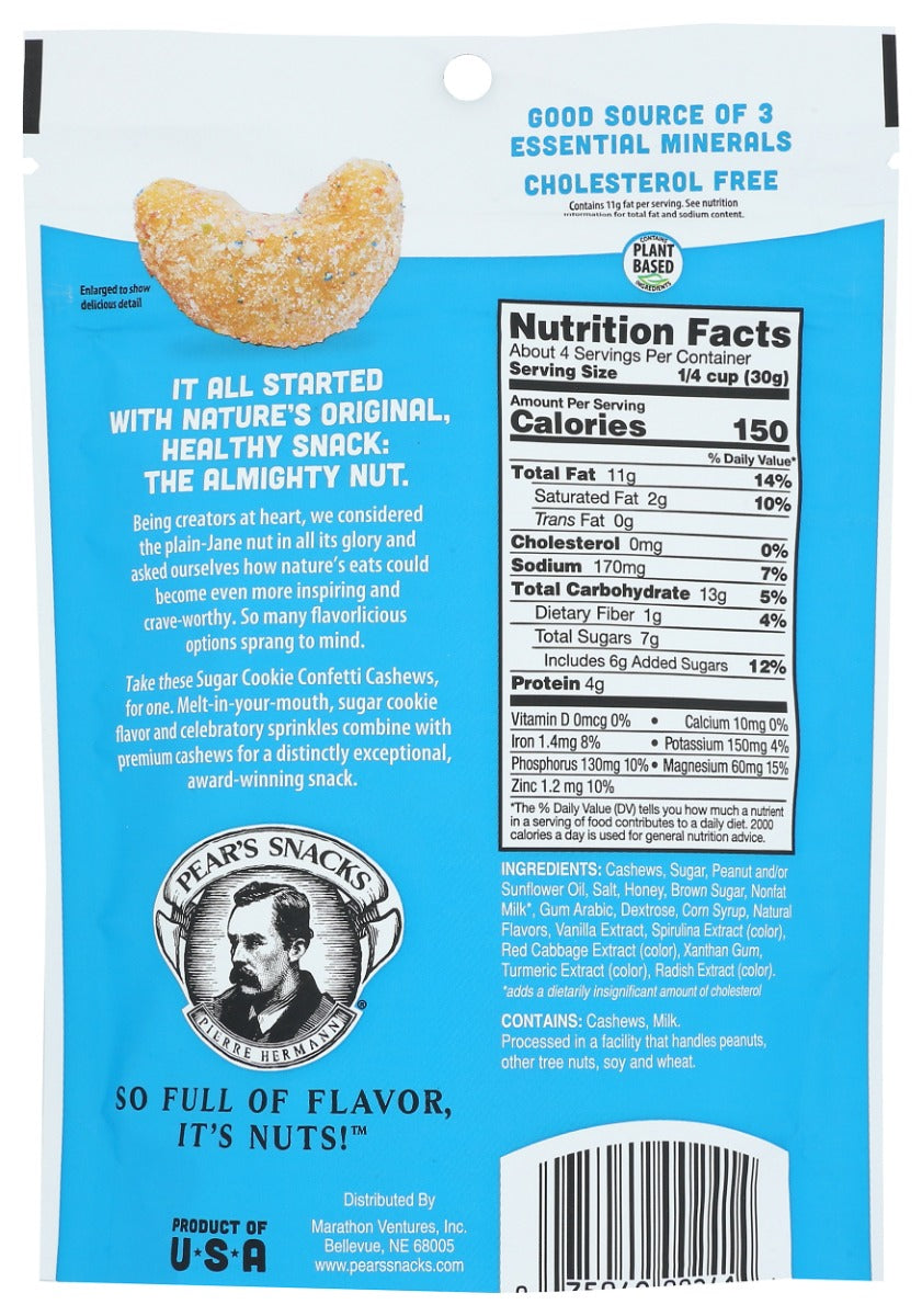 Pears Snacks: Cashew Sugar Cookie Confetti, 4 Oz