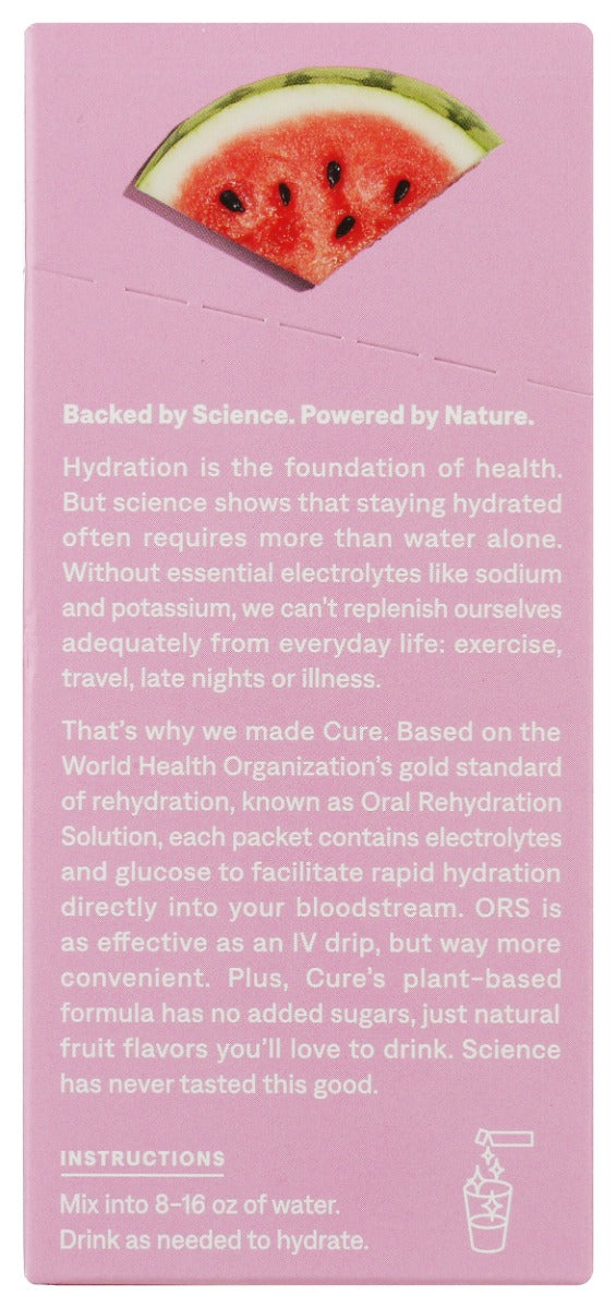 Cure: Hydration Powder Watermelon, 2.2 Oz