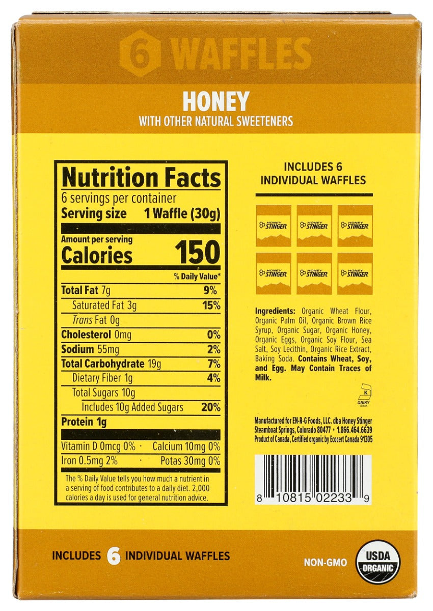 Honey Stinger: Waffle Honey 6Pc, 6.36 Oz