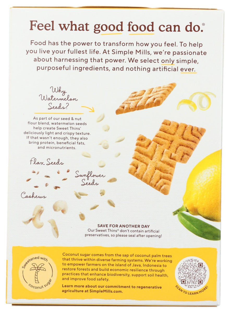 Simple Mills: Sweet Thins Lemon, 4.25 Oz