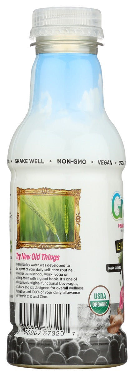 Graasi: Lemongrass Ginger Barley Grass Water, 16 Fo