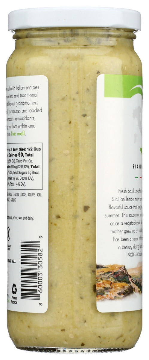 Livwell Foods: Sicilian Zucchini And Lemon Sauce, 16 Oz