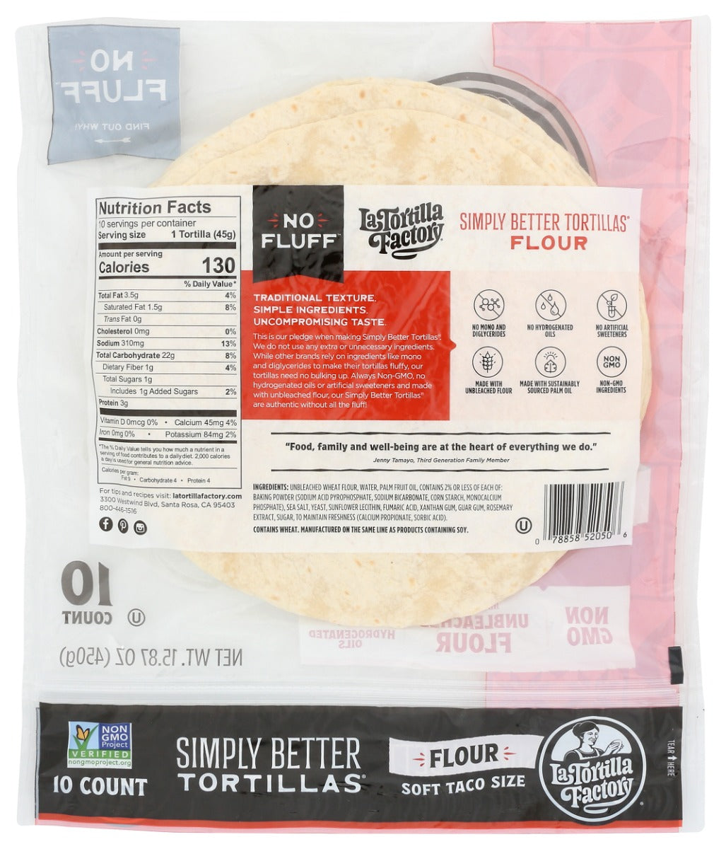 La Tortilla Factory: Soft Taco Flour Tortillas, 15.87 Oz