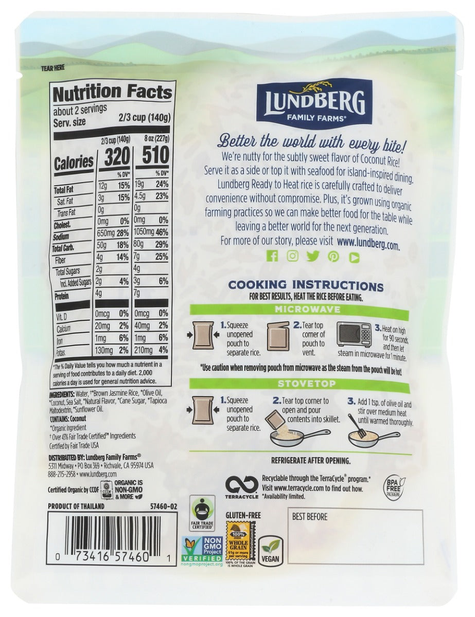 Lundberg: Organic Coconut Rice, 8 Oz