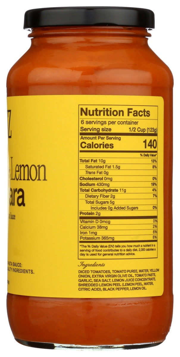 Sauz: Summer Lemon Marinara Sauce, 25 Oz