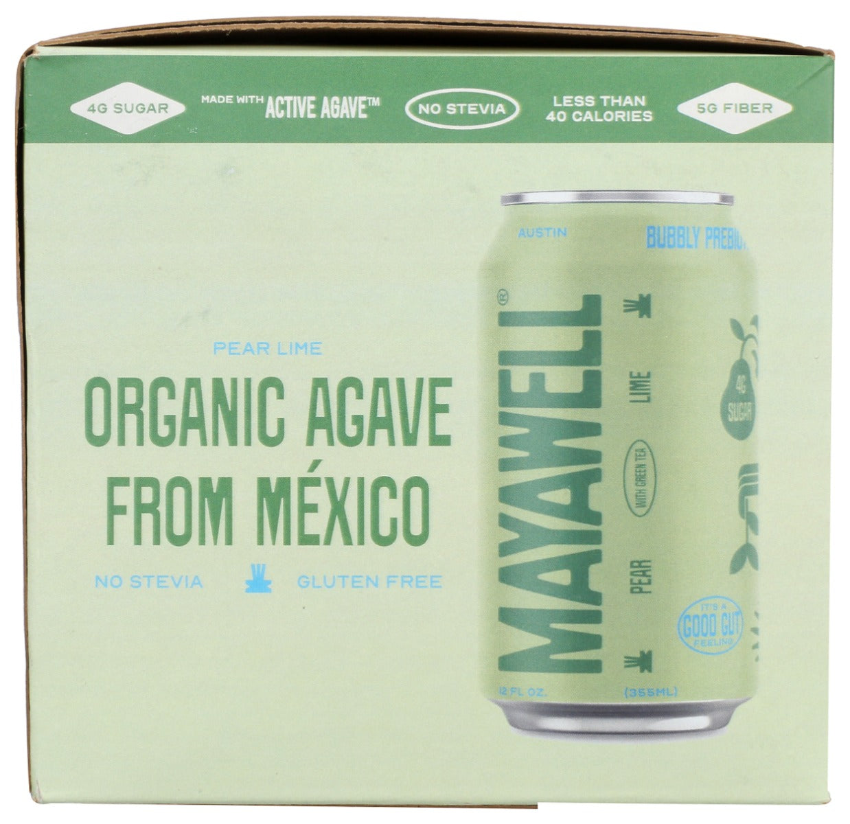 Mayawell: Pear Lime Prebiotic Soda 4Pk, 48 Fo