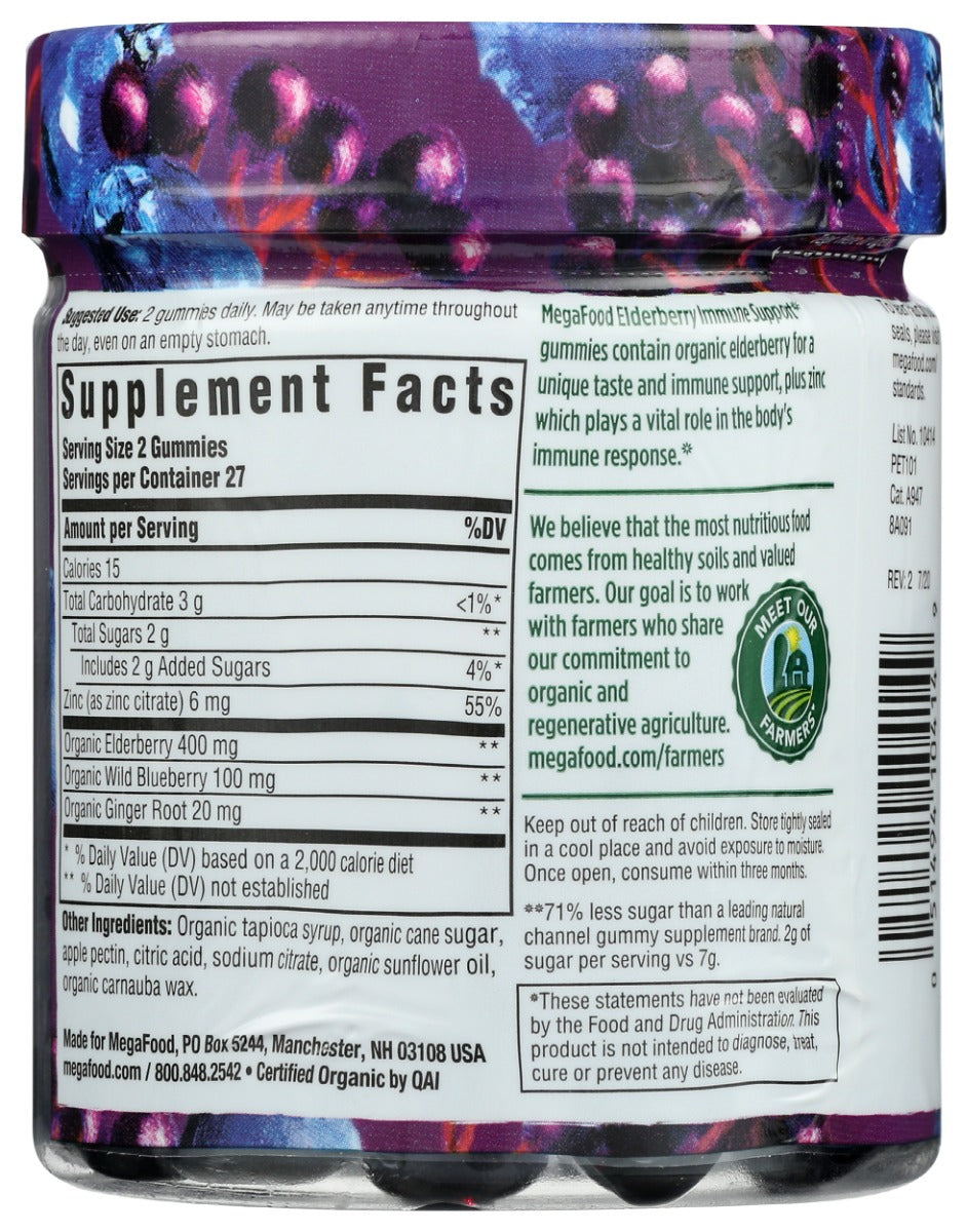 Megafood: Elderberry Immune Support Gummies, 54 Pc