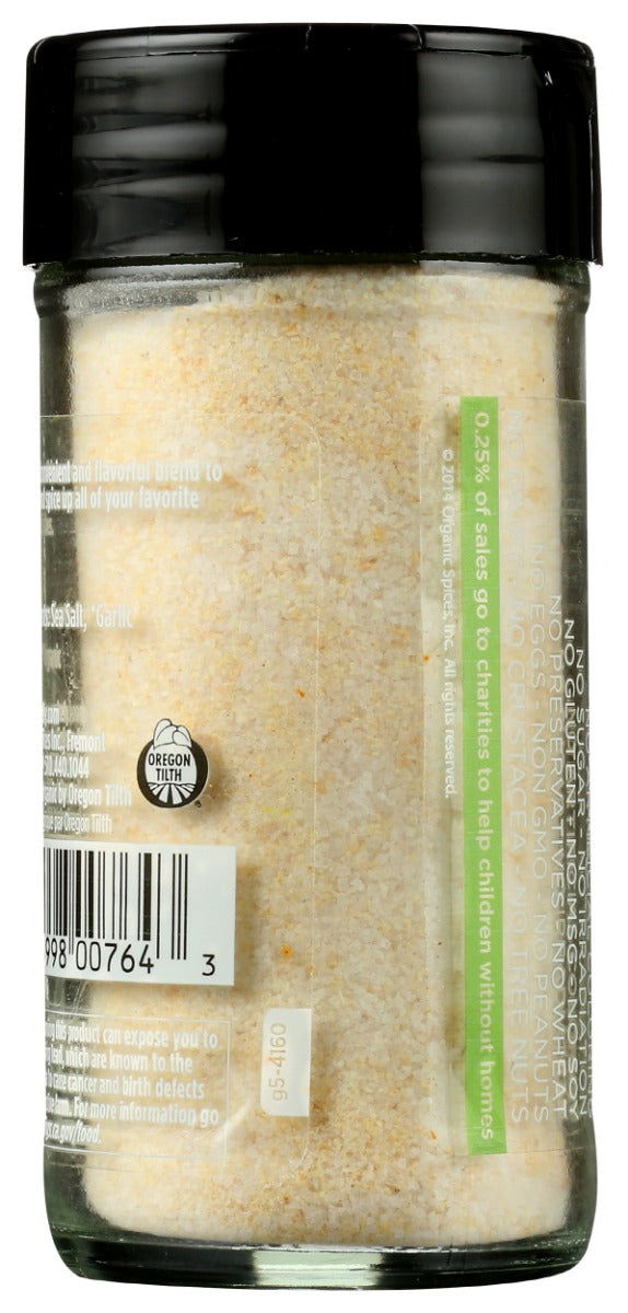 Spicely Organics: Organic Garlic Salt Seasoning, 3.4 Oz