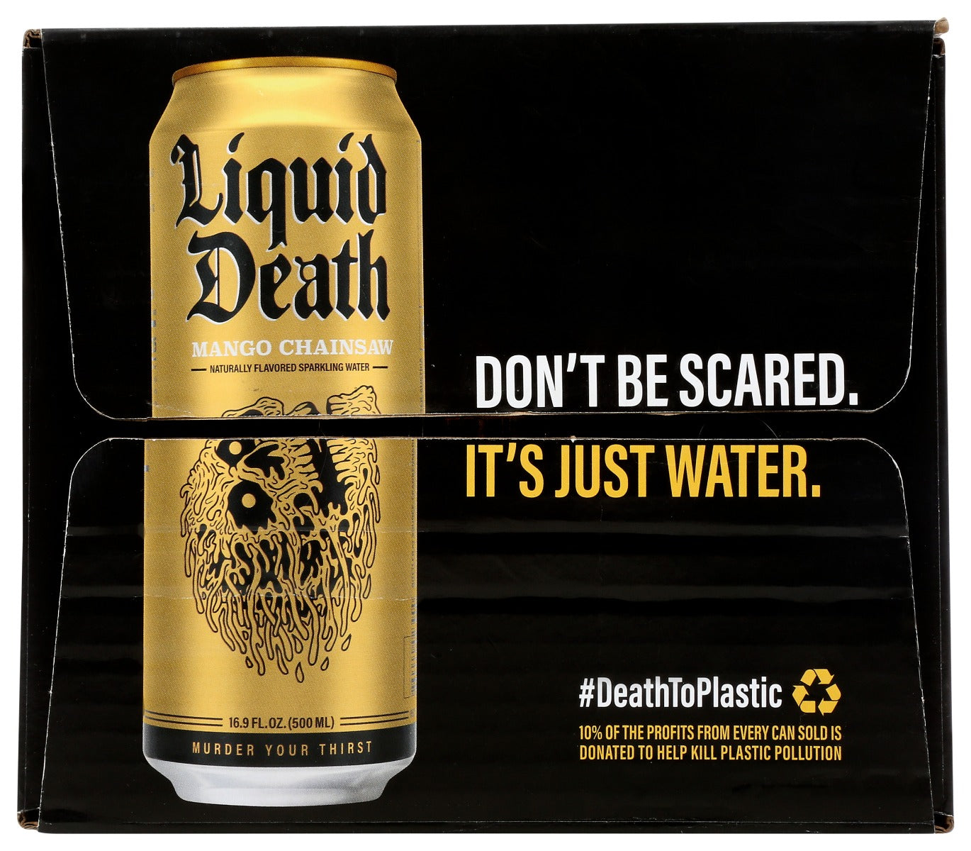 Liquid Death: Mango Chainsaw Sparkling Water 12Pk, 202.8 Fo