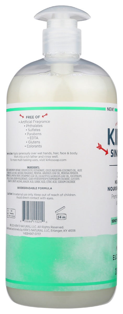 Kirks: Cleanser 3In1 Mint Eucaly, 32 Fo