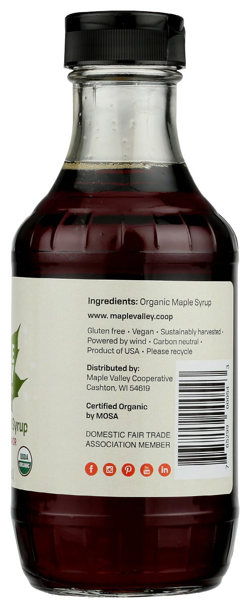 Maple Valley Cooperative: Syrup Maple Dark Robust Organic, 16 Oz