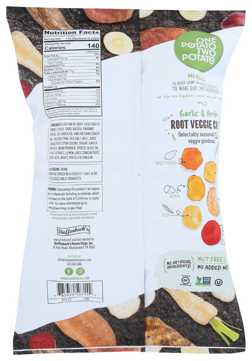 One Potato Two Potato: Chip Root Veg Grlc Herb, 5.75 Oz