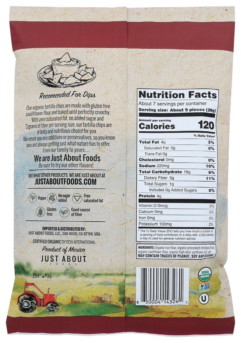 Just About Foods: Chip Trtila Caulflwr Bkd, 7 Oz