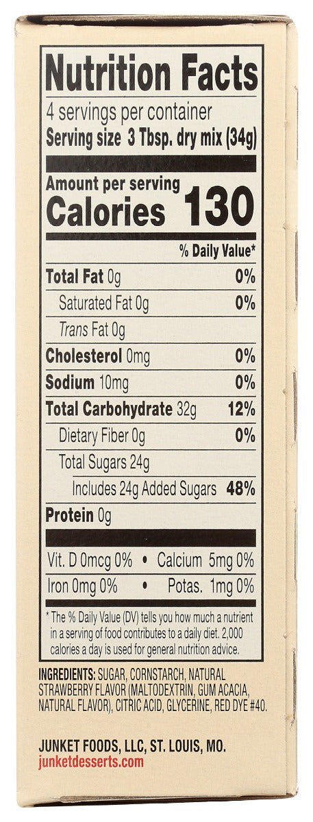 Junket: Danish Strawberry Mix, 4.75 Oz