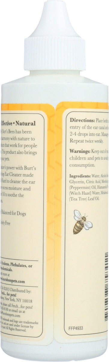 Burts Bees Natural Pet Care: Ear Cleaner Dogs, 4 Oz