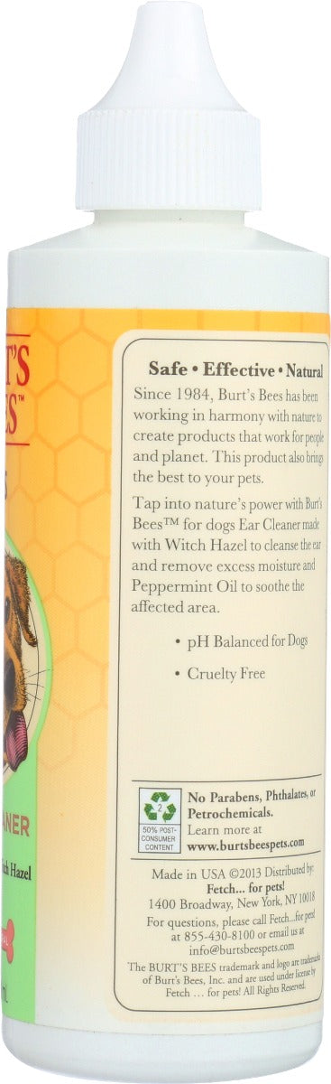 Burts Bees Natural Pet Care: Ear Cleaner Dogs, 4 Oz