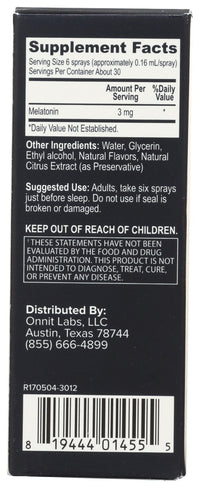 Onnit: Melatonin Spray Mint, 1 Oz