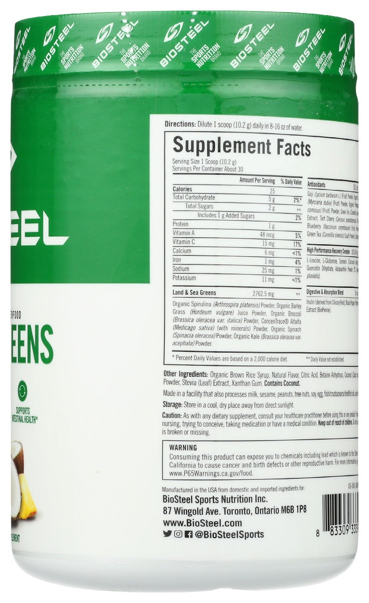 Biosteel: Sport Greens Pineapple Cc, 10.8 Oz