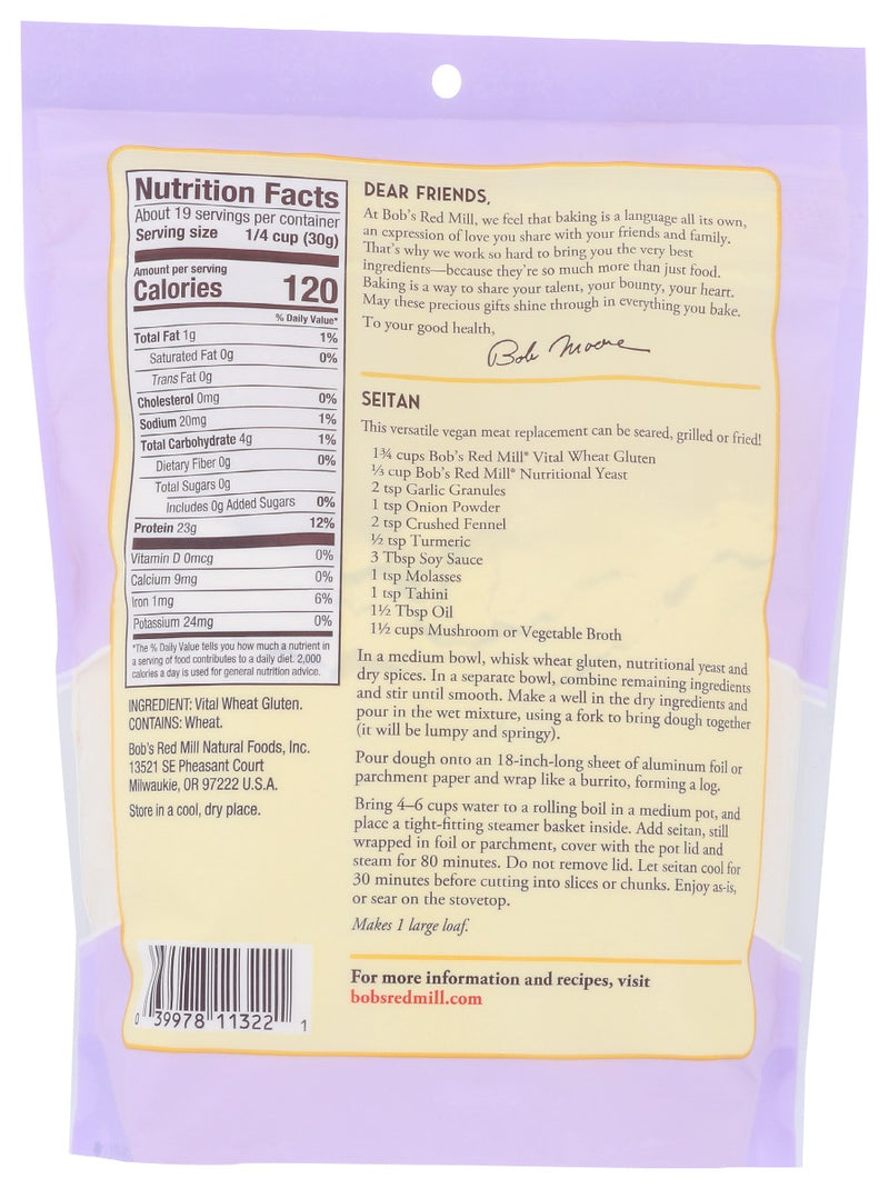 Bobs Red Mill: Flour Wheat Gluten, 20 Oz