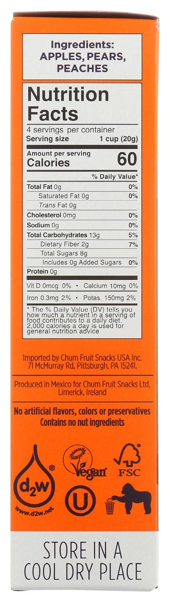 Chum: Bites Fruit Peach 4Pk, 2.83 Oz