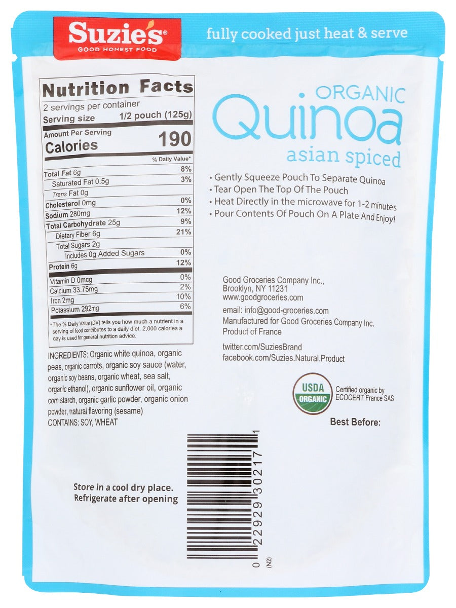 Suzies: Quinoa Asian Inspired, 9 Oz