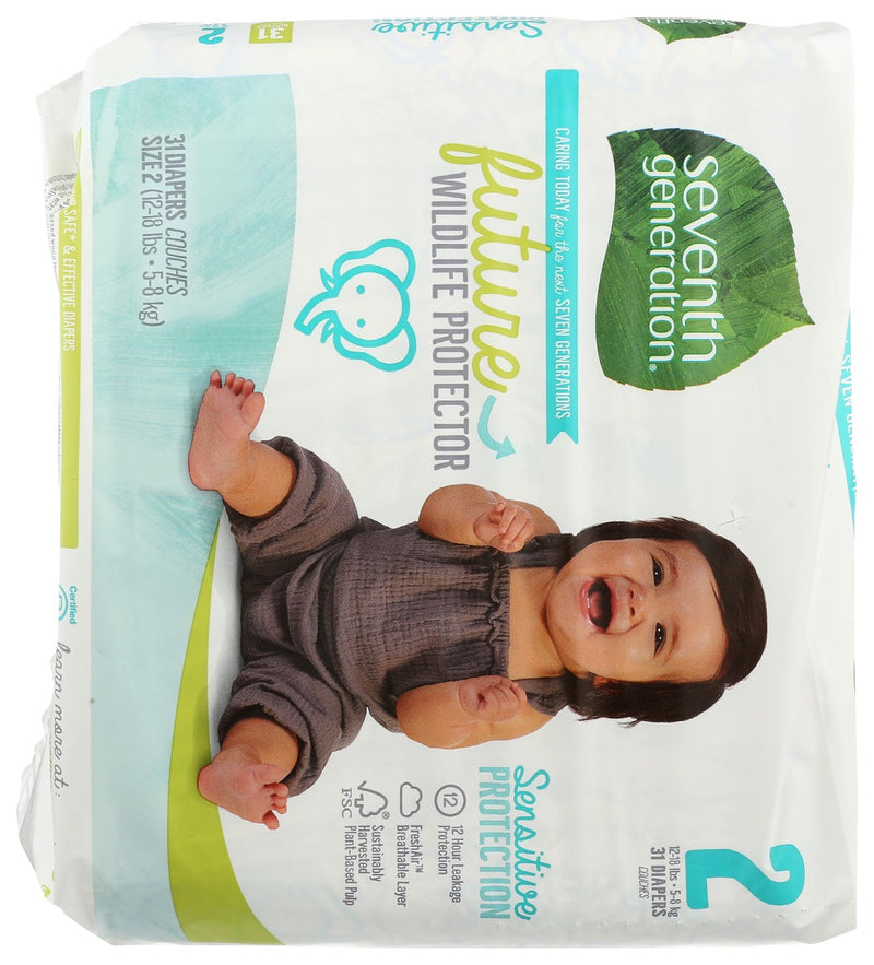 Seventh Generation: Diaper Small Stg2, 31 Pc