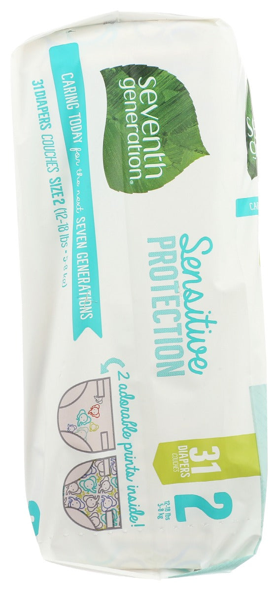 Seventh Generation: Diaper Small Stg2, 31 Pc