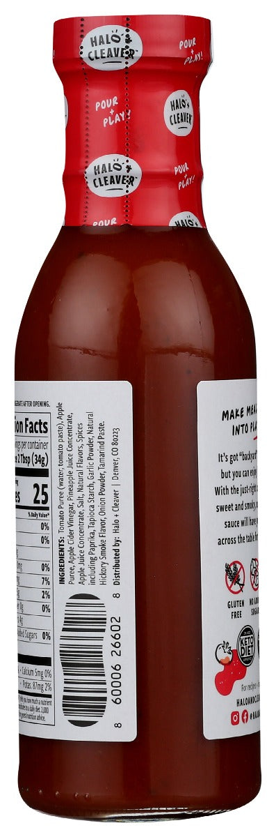 Halo And Cleaver: Sauce Bbq Backyard Red, 13 Oz