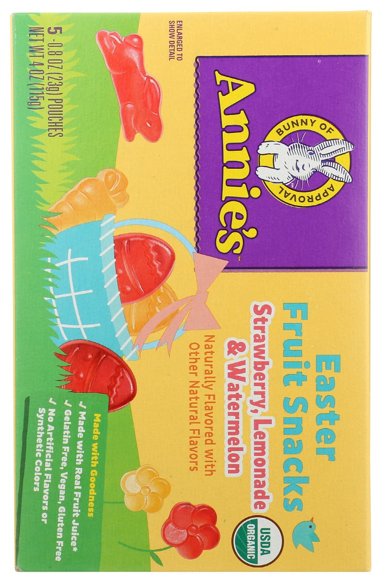 Annies Homegrown: Fruit Snack Easter, 4 Oz